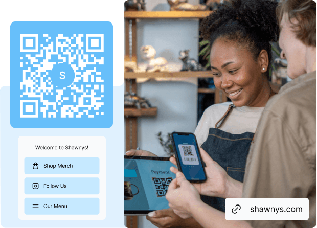 Create custom QR codes that click