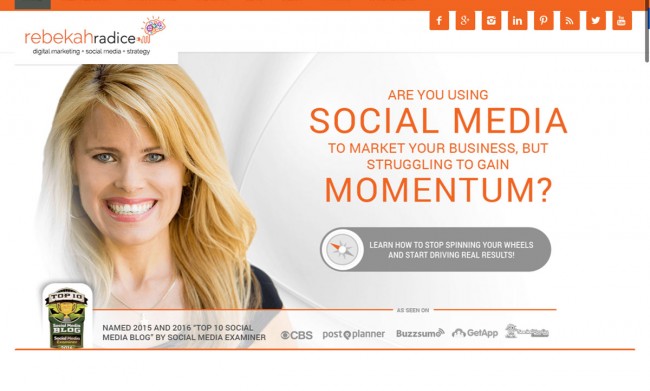 Rebekah Radice Personal Branding Example