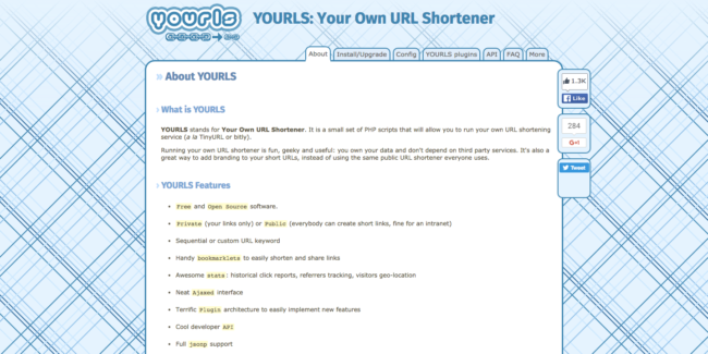 Yourls URL Shortener