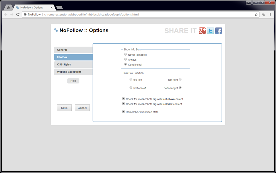 No follow chrome extension