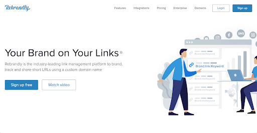 rebrandly homepage