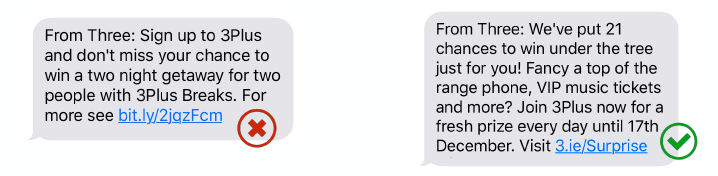 Branded vs generic SMS link - SMS marketing