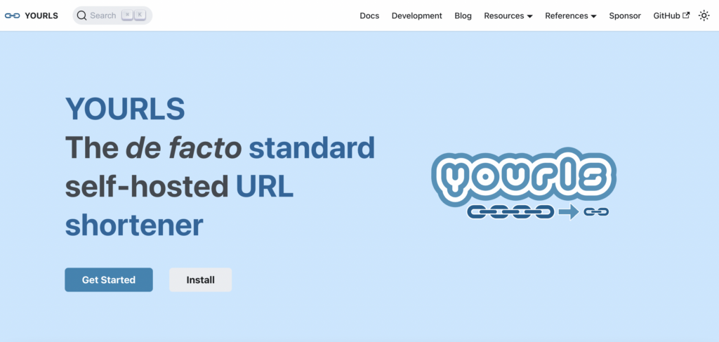 yourls homepage