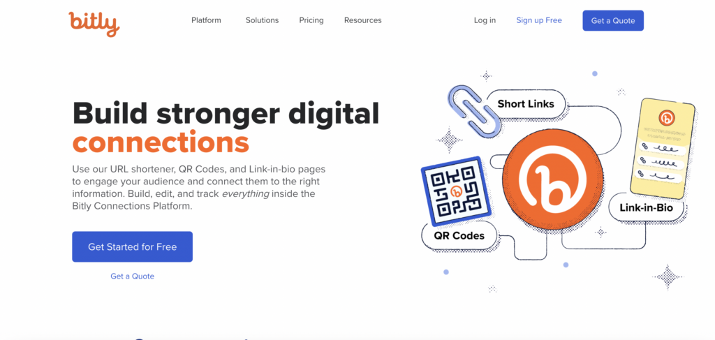 bitly homepage