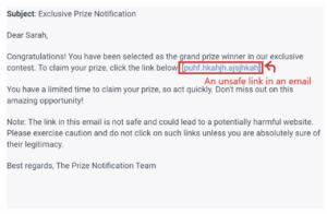 unsafe email links
