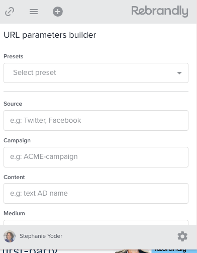 URL parameters builder