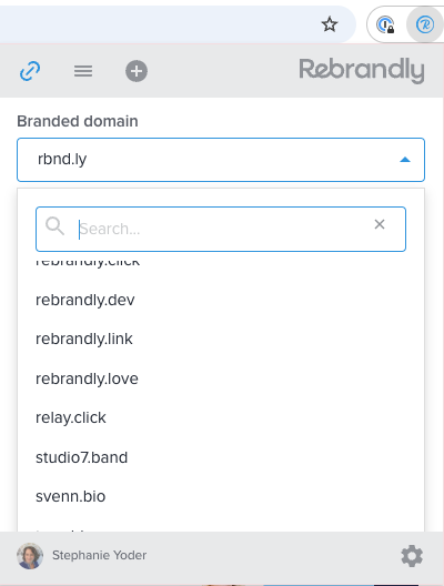 Choose the domain you wish to use. 